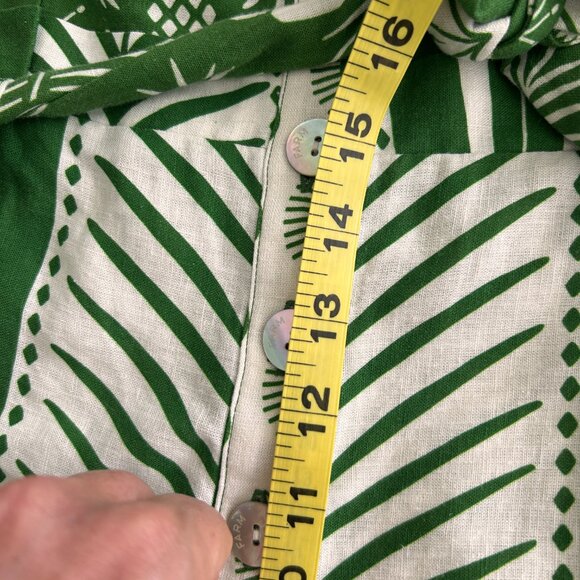 Farm Rio Green and White Tropical Jumpsuit Romper Size Medium NWT - Picture 13 of 15